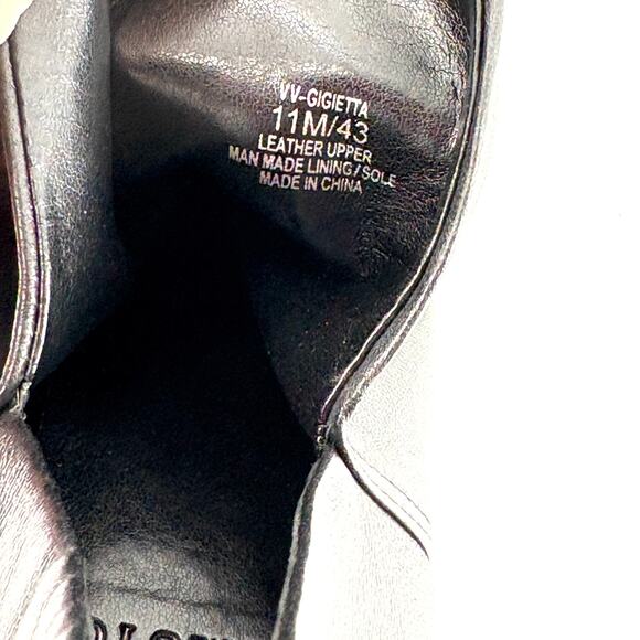 Vince Camuto Gigietta Boots 11 Black NWOT Ankle Booties Western Heel Leather - Picture 5 of 6